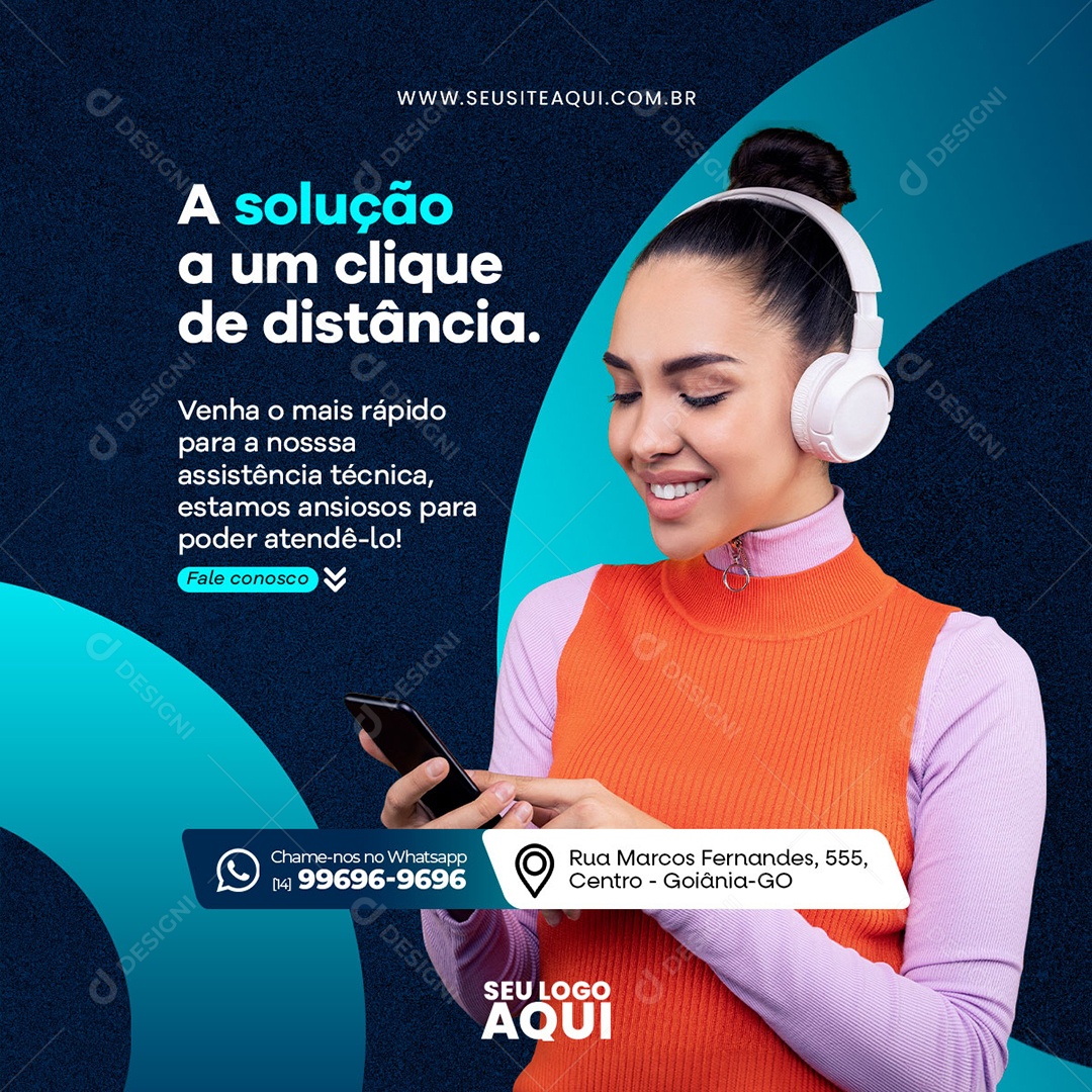 Assistência Técnica Social Media PSD Editável