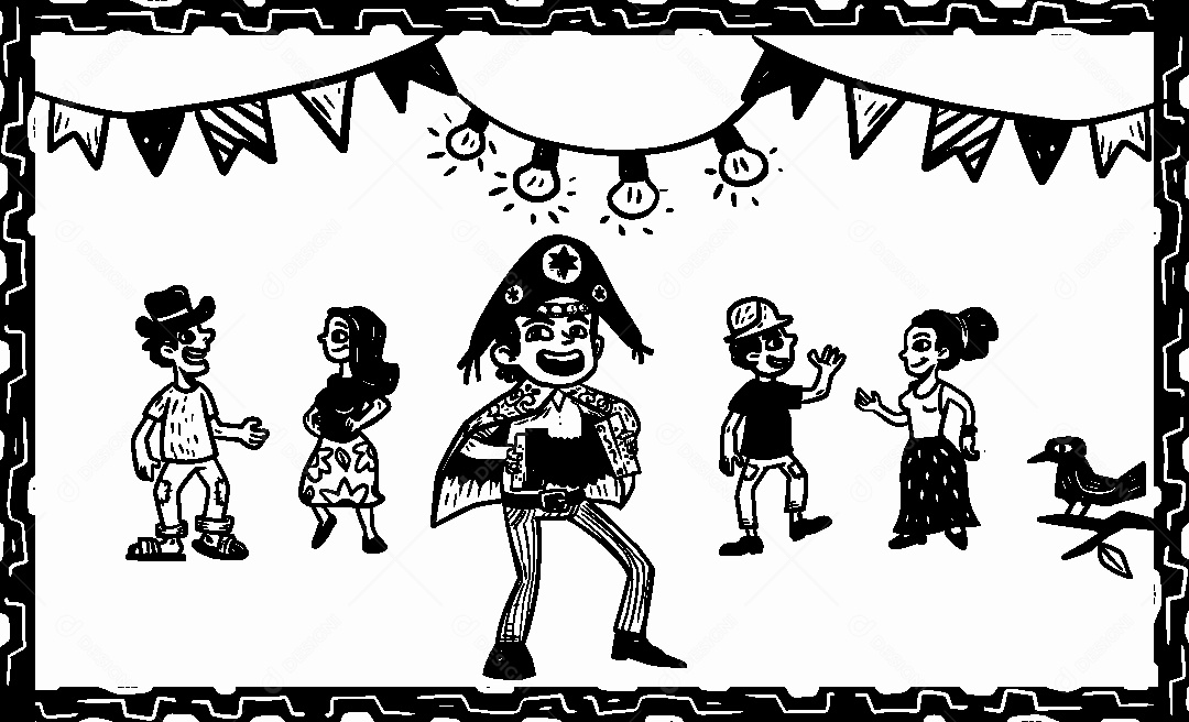 Festa de São João Desenho Vetor EPS