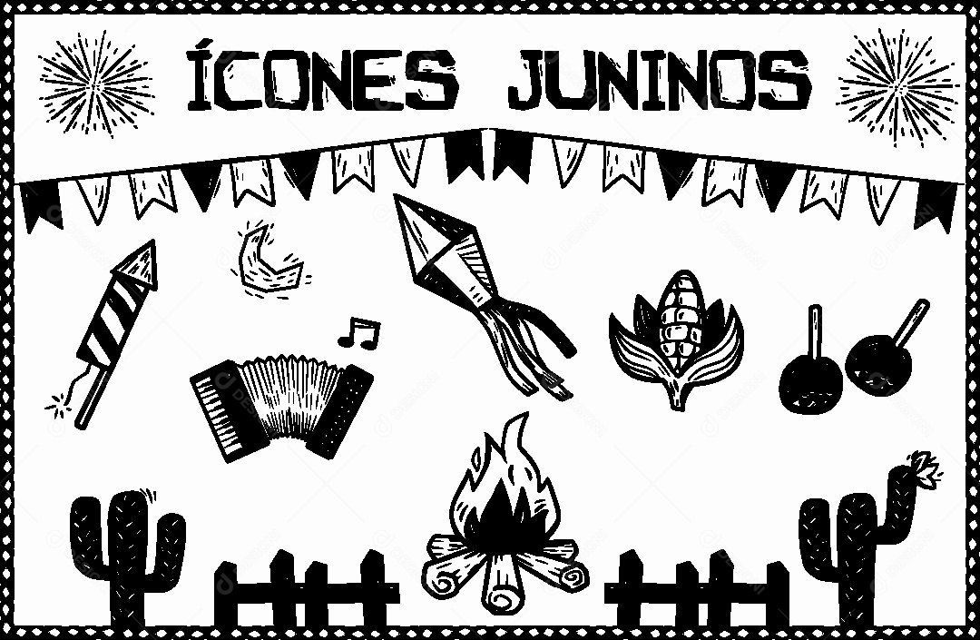 Desenho de Ícones de São João Vetor EPS