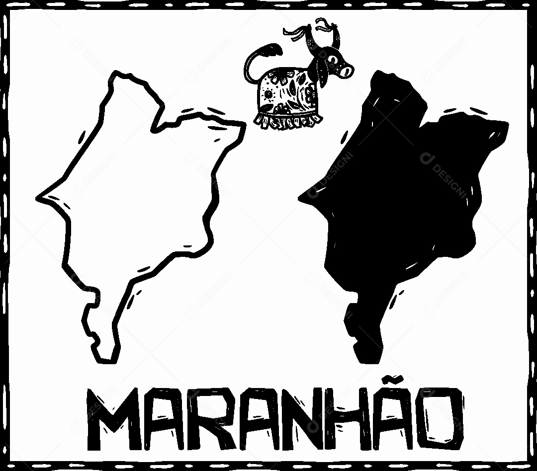 Estado do Maranhão Desenho de São João Vetor EPS