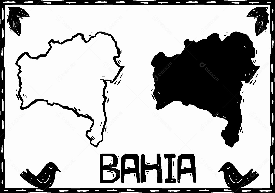 Estado da Bahia Desenho de São João Vetor EPS