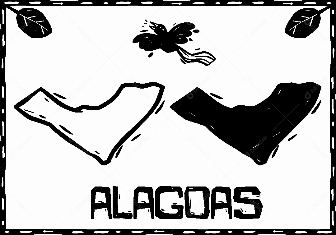 Estado de Alagoas Desenho de São João Vetor EPS