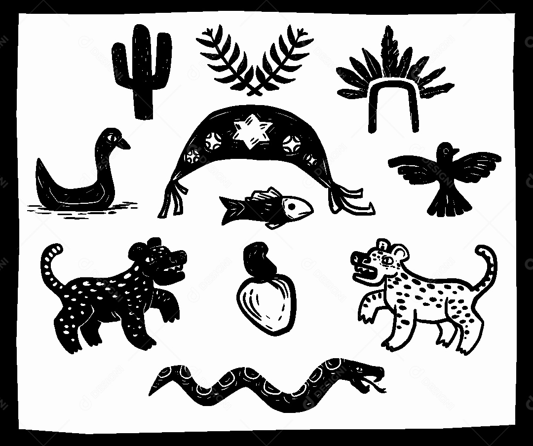 Desenhos de Cordel de São João Vetor EPS