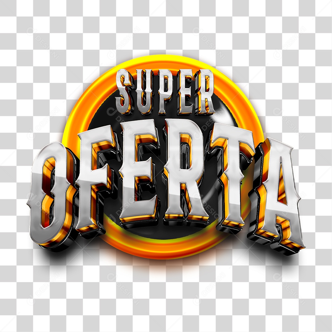 Selo 3D Super Oferta PNG