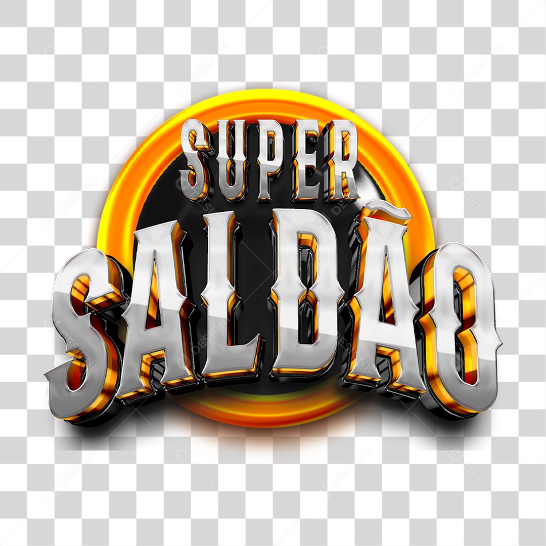 Selo 3D Super Saldão PNG