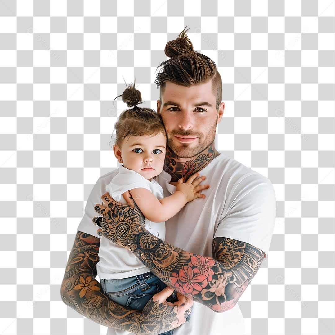 Pai e Filha Dia dos Pais PNG Transparente