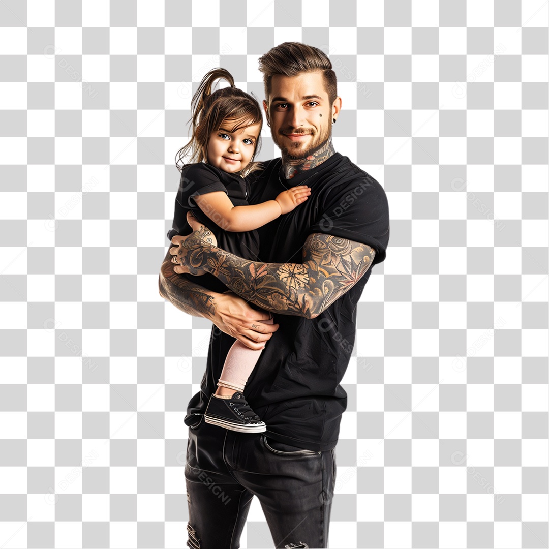 Pai e Filha Dia dos Pais PNG Transparente