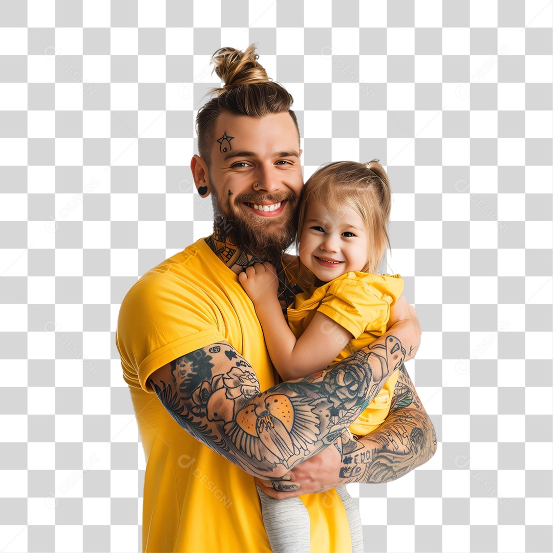 Pai e Filha Dia dos Pais PNG Transparente