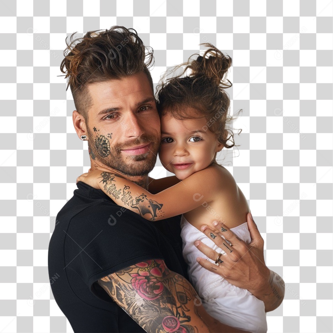 Pai e Filha Dia dos Pais PNG Transparente