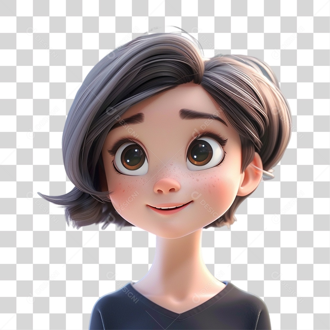 Personagem 3D Mulher PNG Transparente