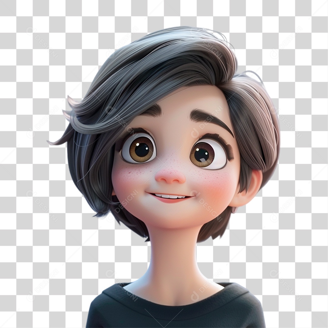 Personagem 3D Mulher PNG Transparente