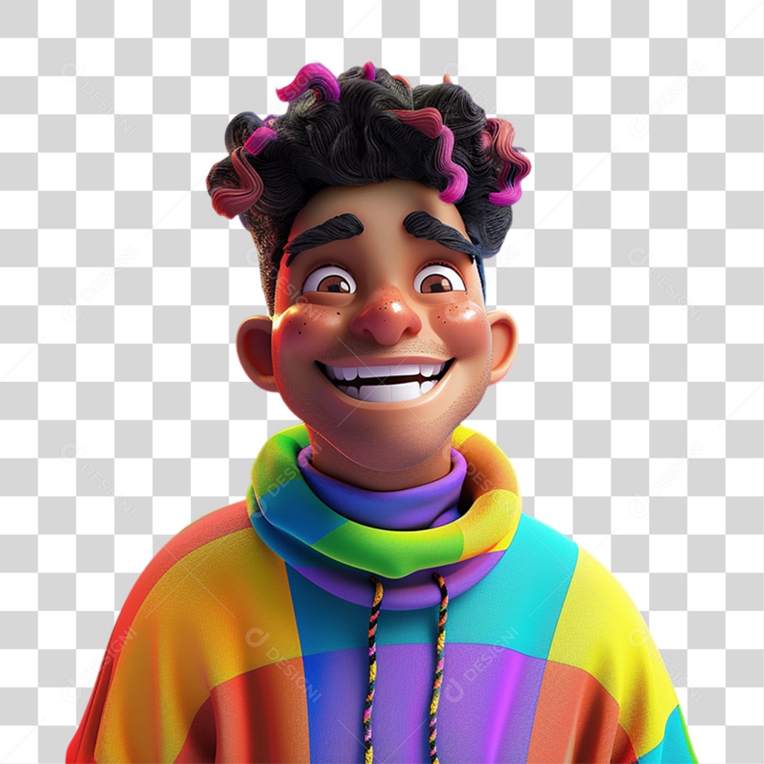 Personagem 3D Homem PNG Transparente