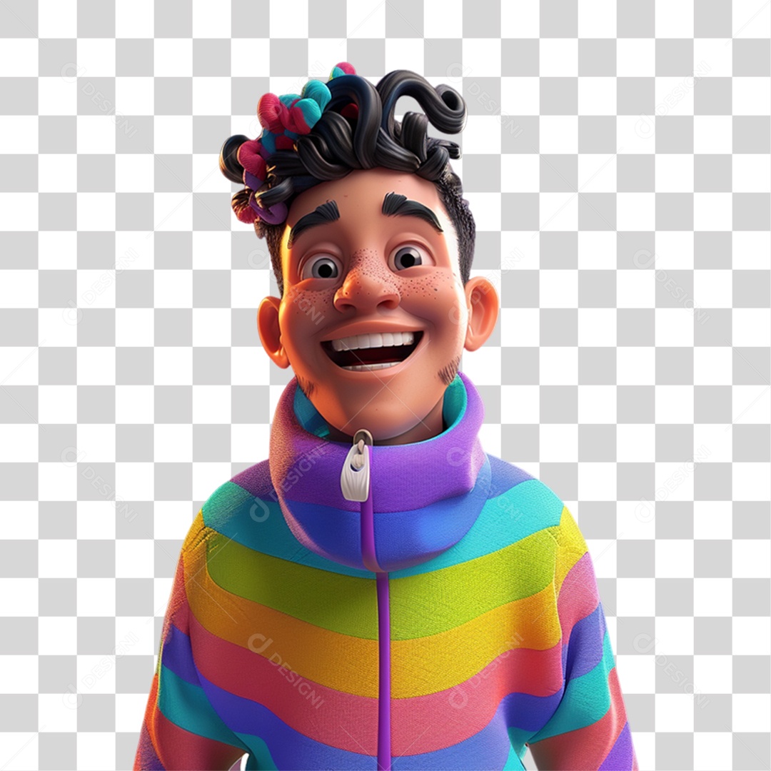 Personagem 3D Homem PNG Transparente
