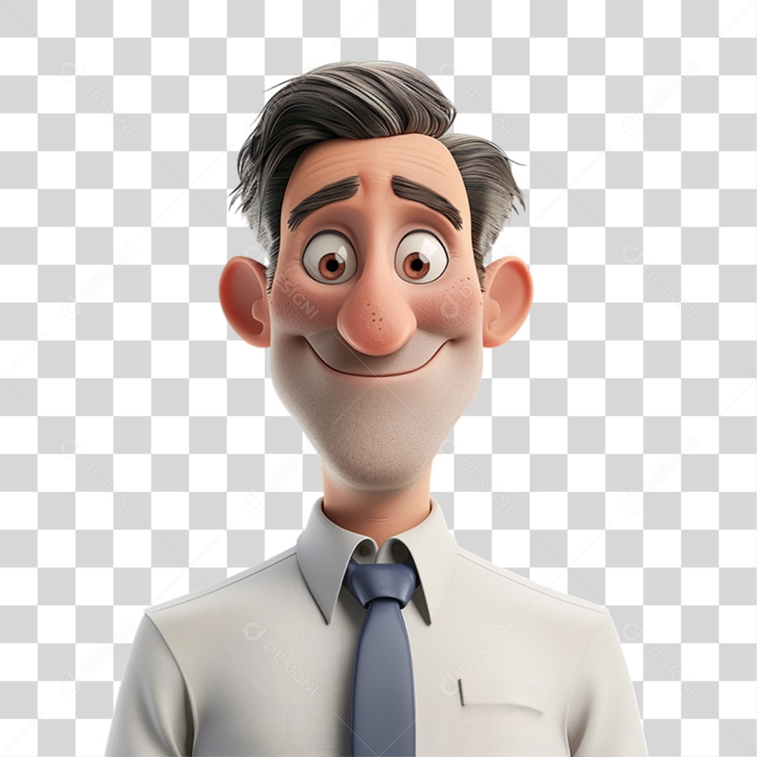 Personagem 3D Homem PNG Transparente