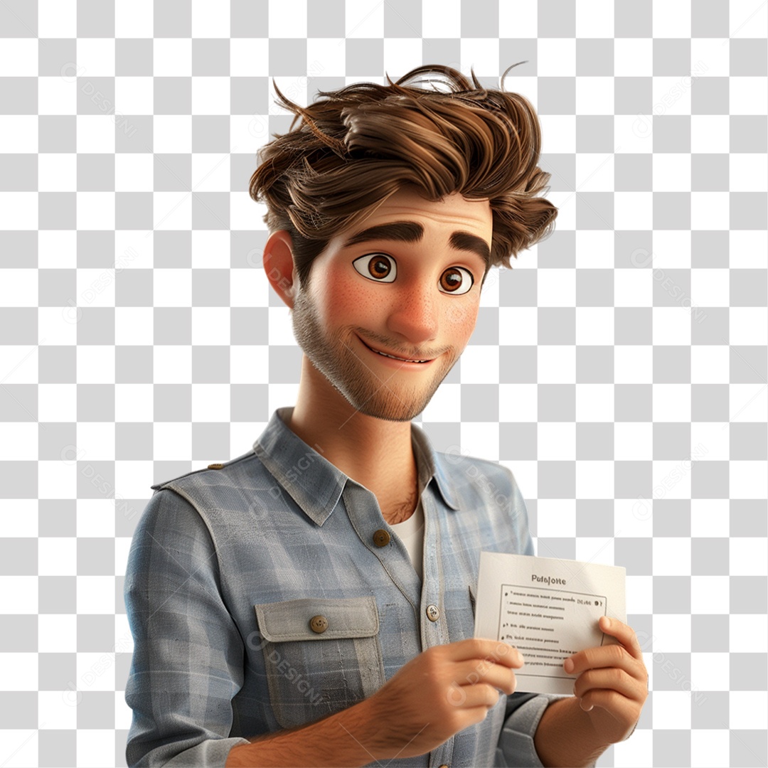 Personagem 3D Homem PNG Transparente