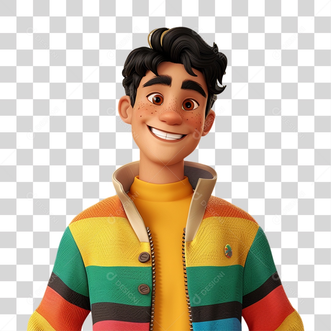 Personagem 3D Homem PNG Transparente