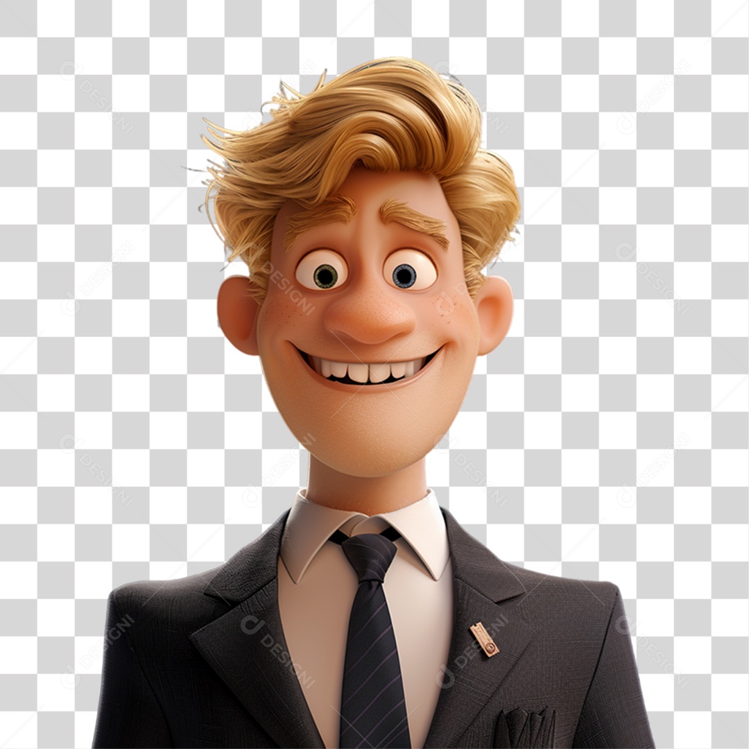 Personagem 3D Homem PNG Transparente