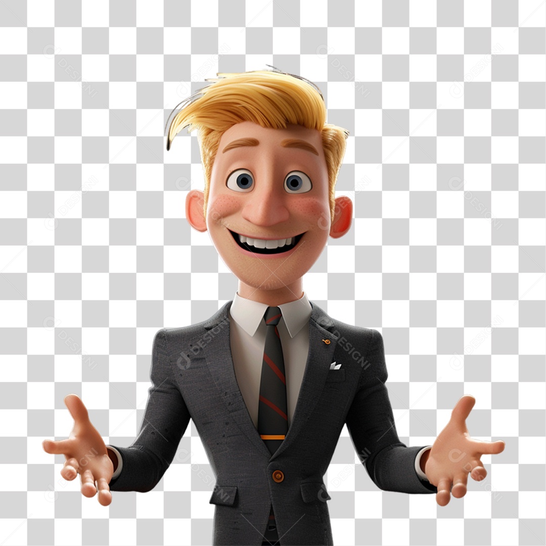 Personagem 3D Homem PNG Transparente