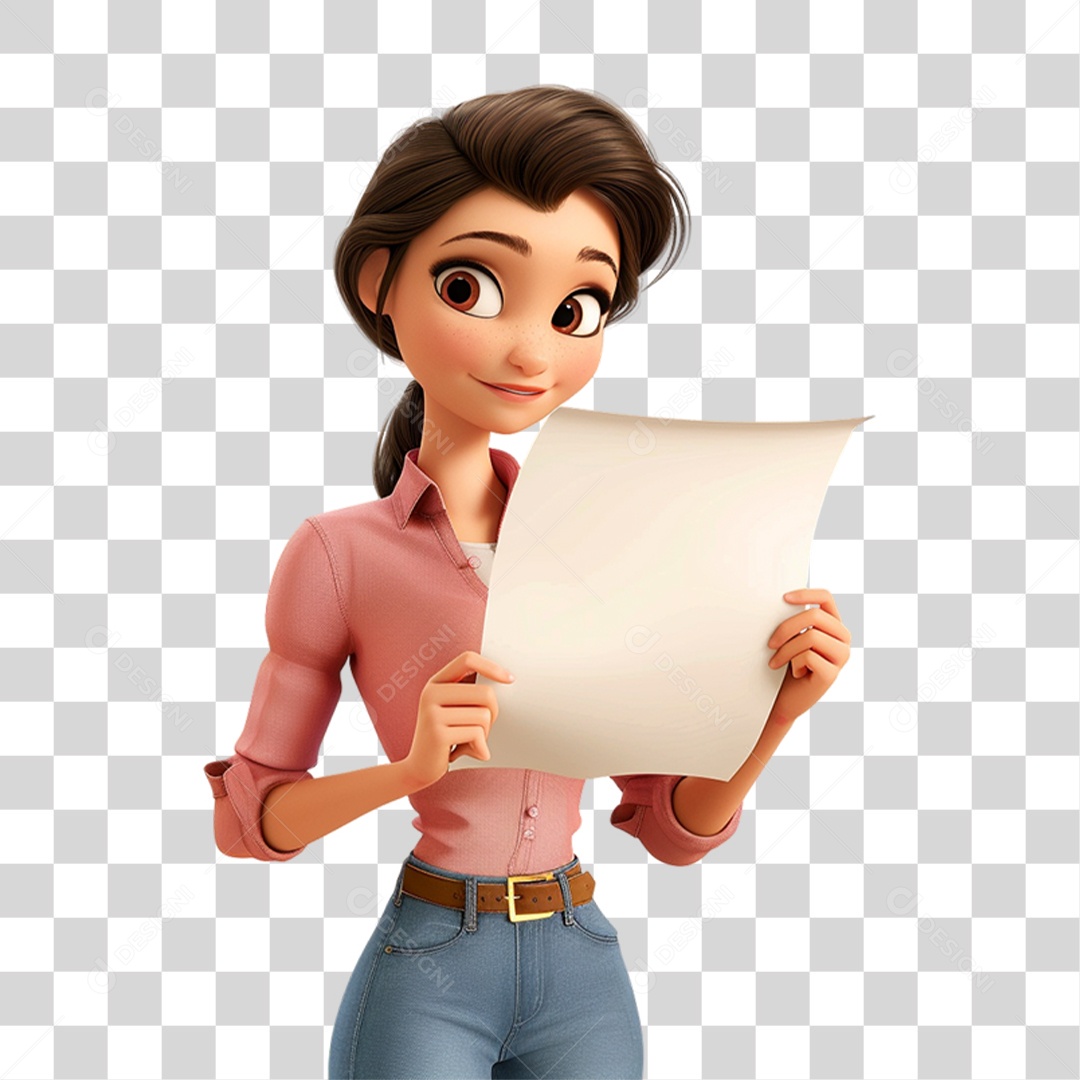 Personagem 3D Mulher PNG Transparente