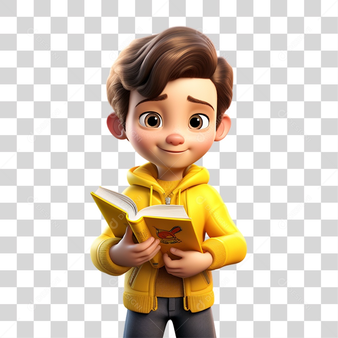 Personagem 3D Menino PNG Transparente