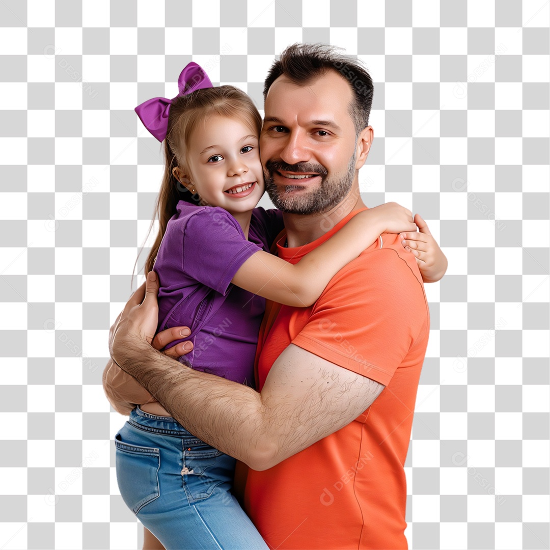 Pai e Filha Dia dos Pais PNG Transparente