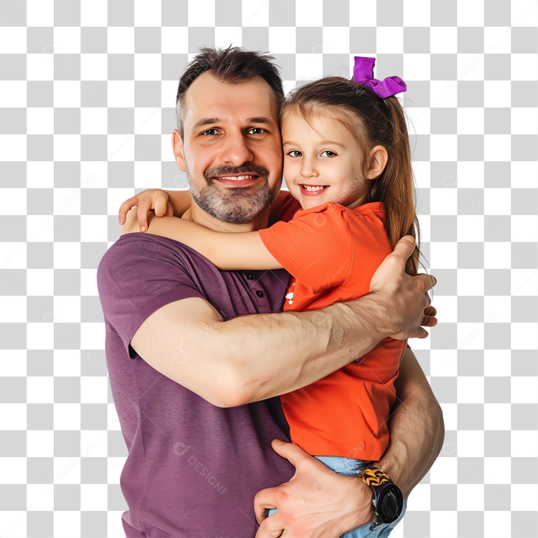 Pai e Filha Dia dos Pais PNG Transparente