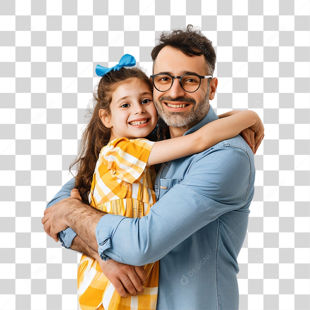 Pai e Filha Dia dos Pais PNG Transparente