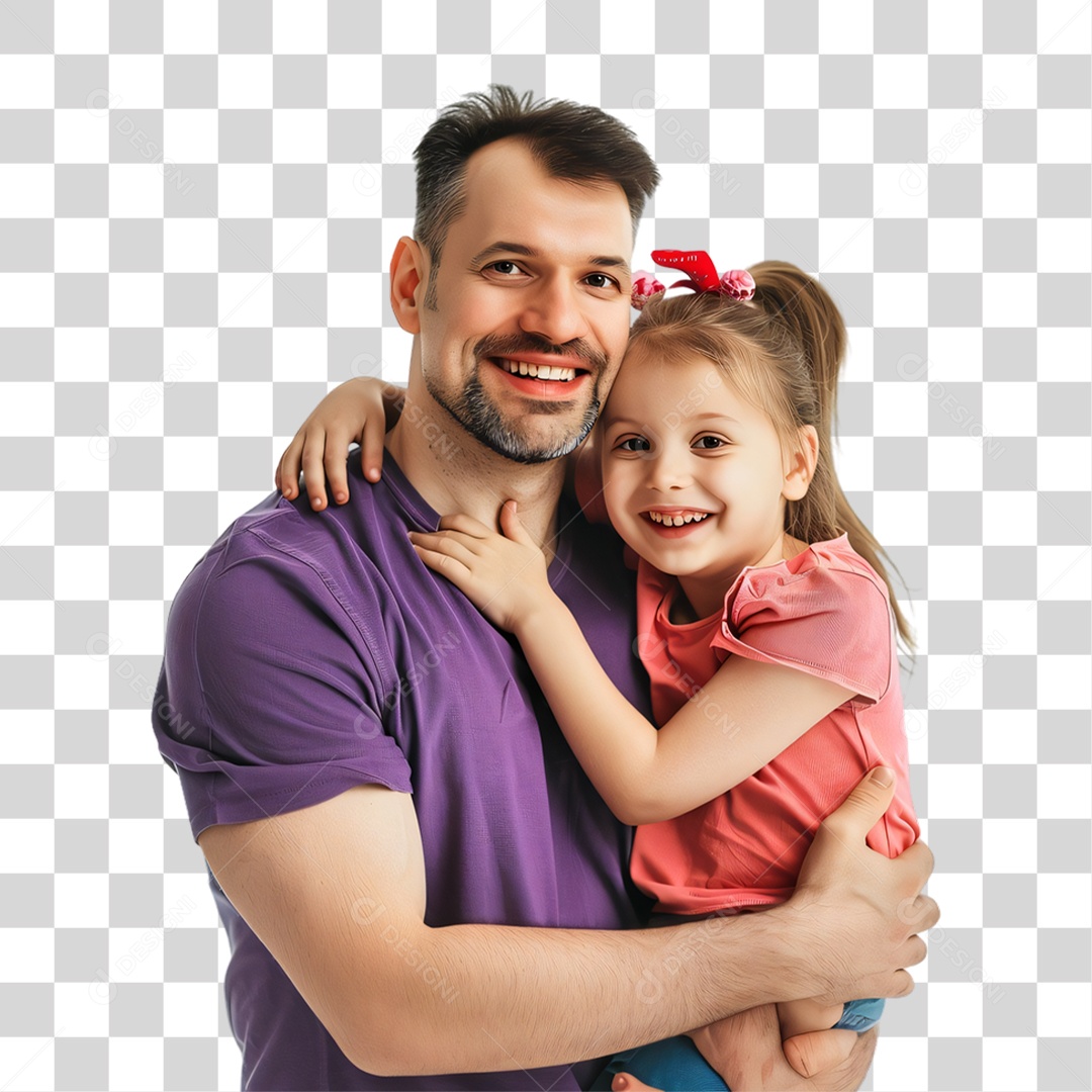 Pai e Filha Dia dos Pais PNG Transparente