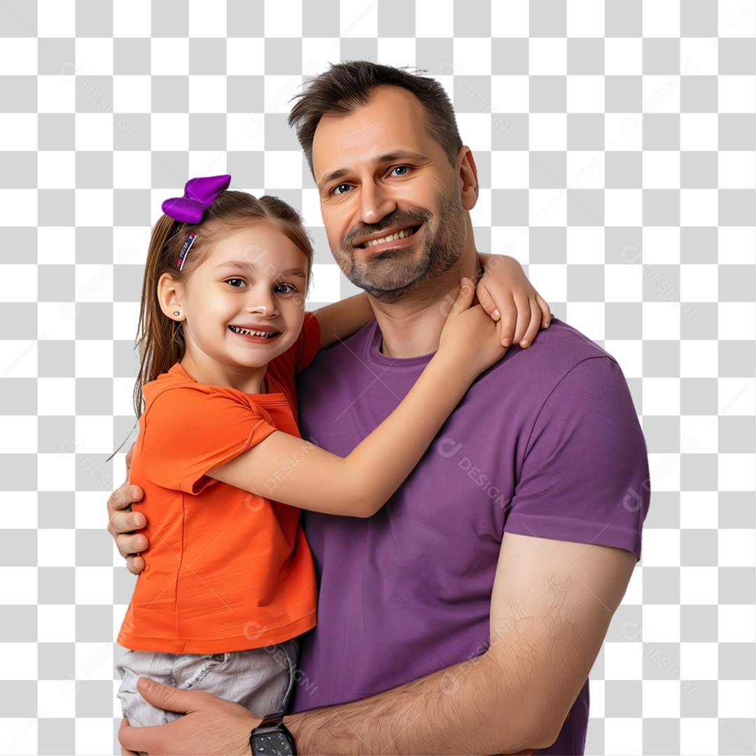 Pai e Filha Dia dos Pais PNG Transparente