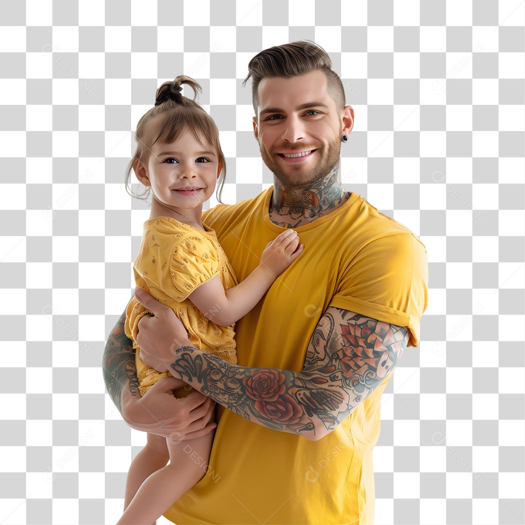 Pai e Filha Dia dos Pais PNG Transparente