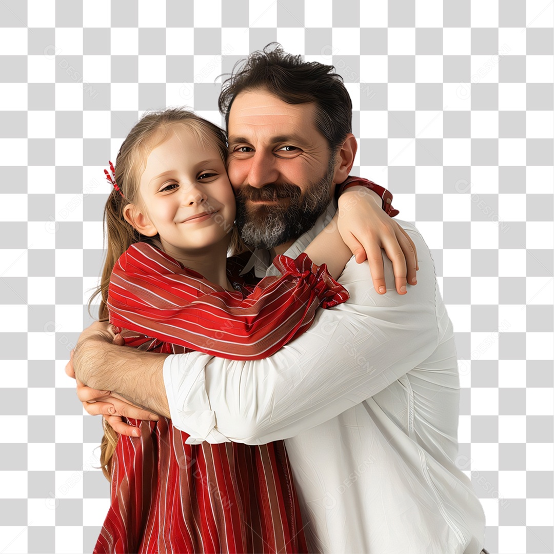 Pai e Filha Dia dos Pais PNG Transparente