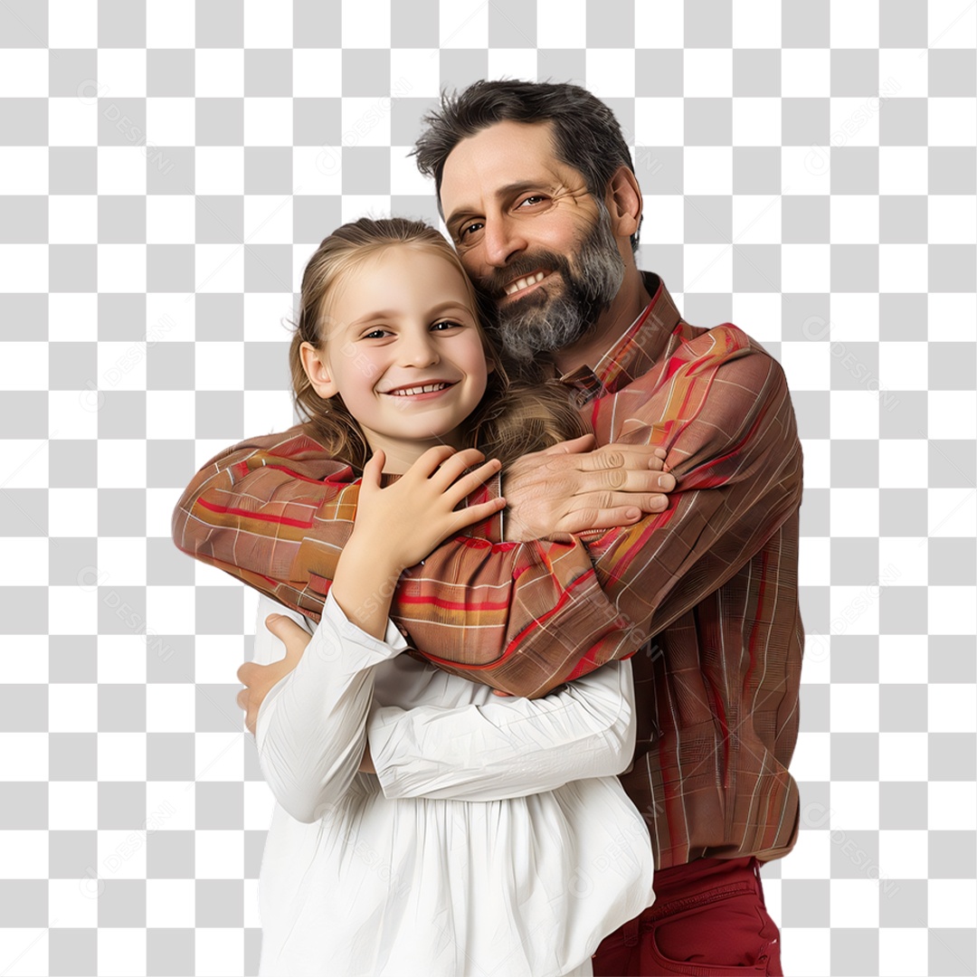 Pai e Filha Dia dos Pais PNG Transparente