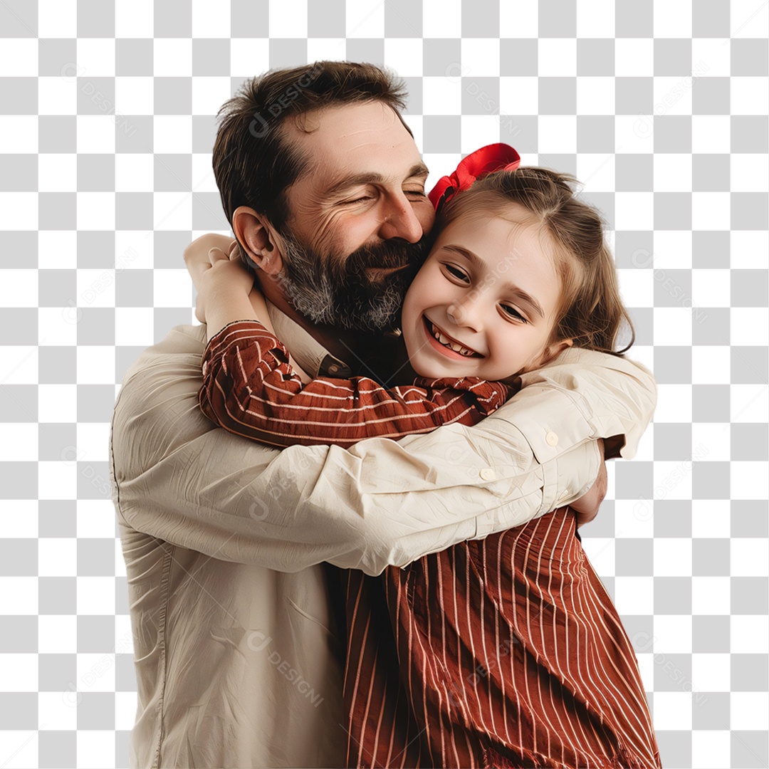 Pai e Filha Dia dos Pais PNG Transparente