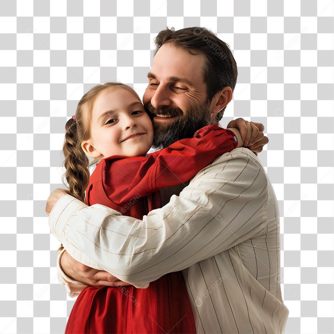 Pai e Filha Dia dos Pais PNG Transparente