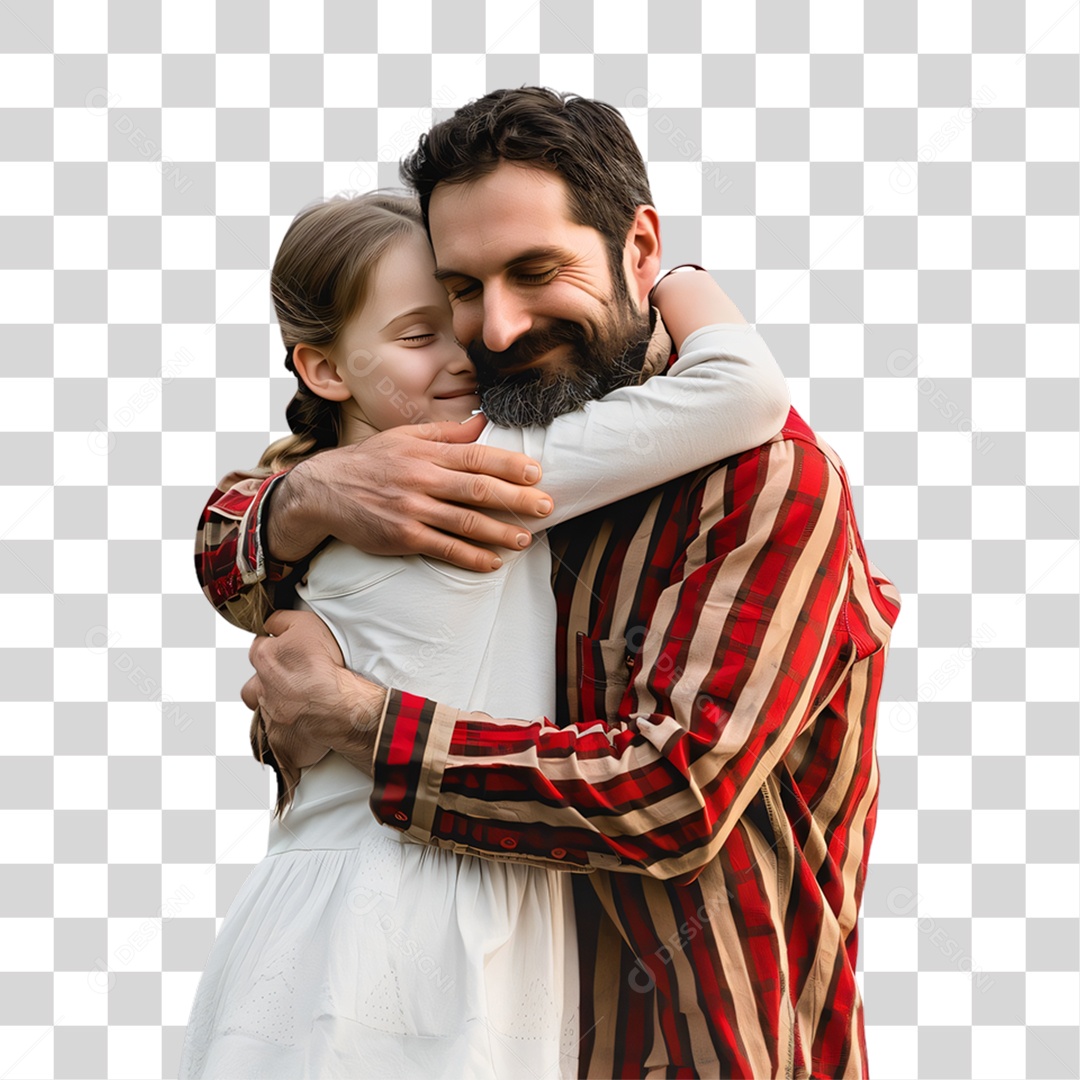 Pai e Filha Dia dos Pais PNG Transparente