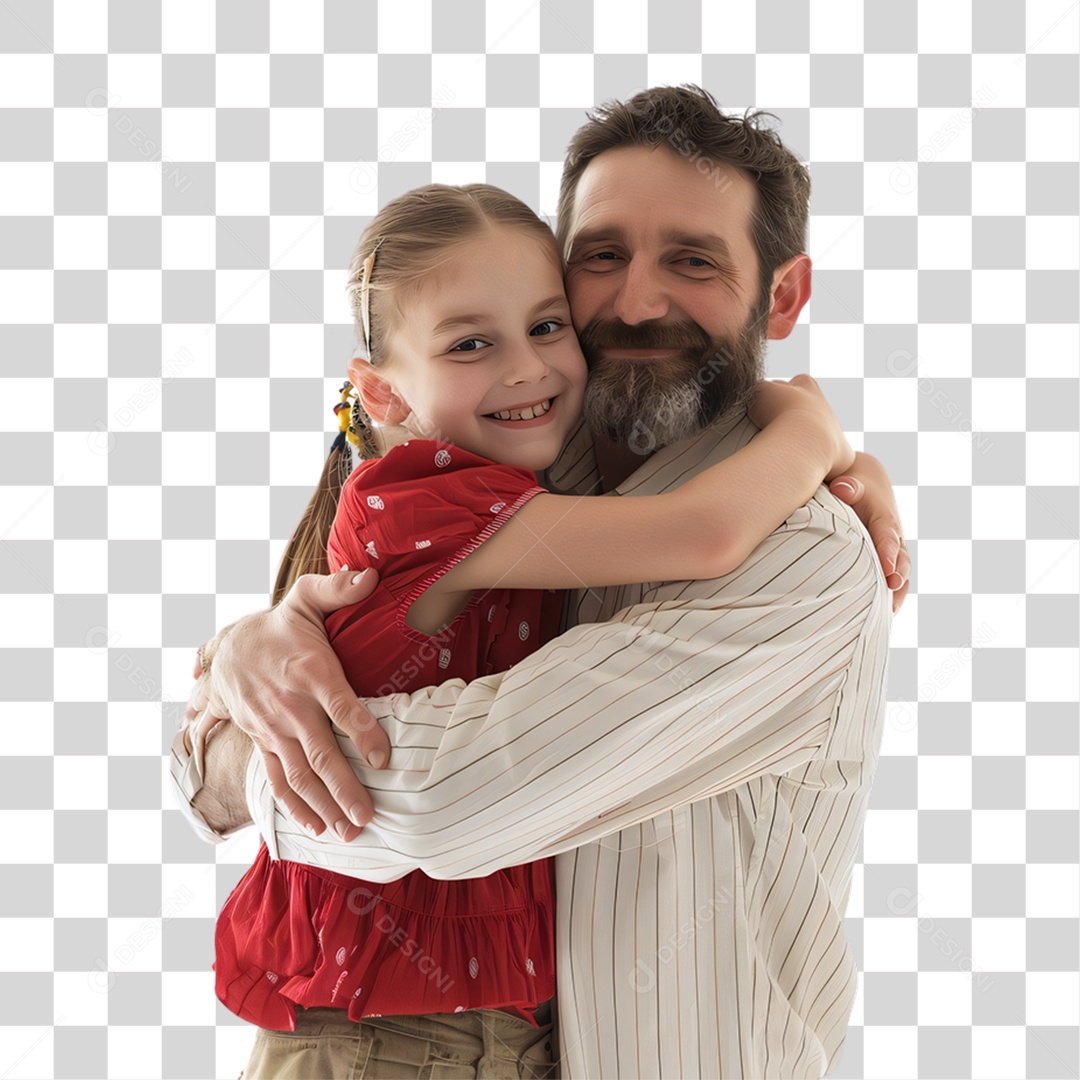 Pai e Filha Dia dos Pais PNG Transparente