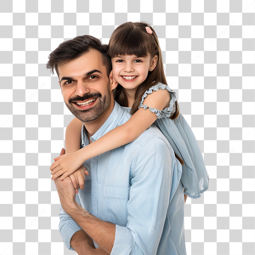 Pai e Filha Dia dos Pais PNG Transparente