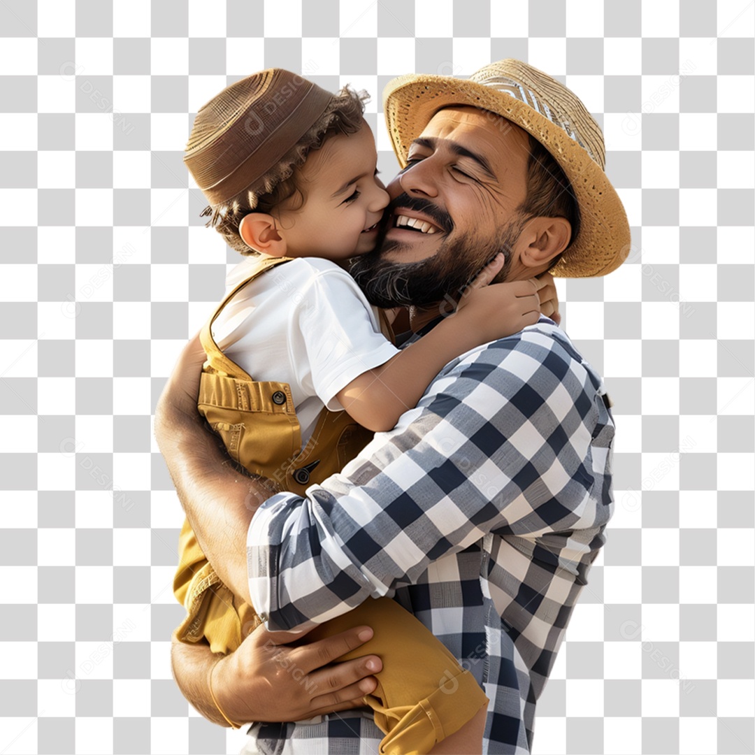 Pai e Filho Dia dos Pais PNG Transparente