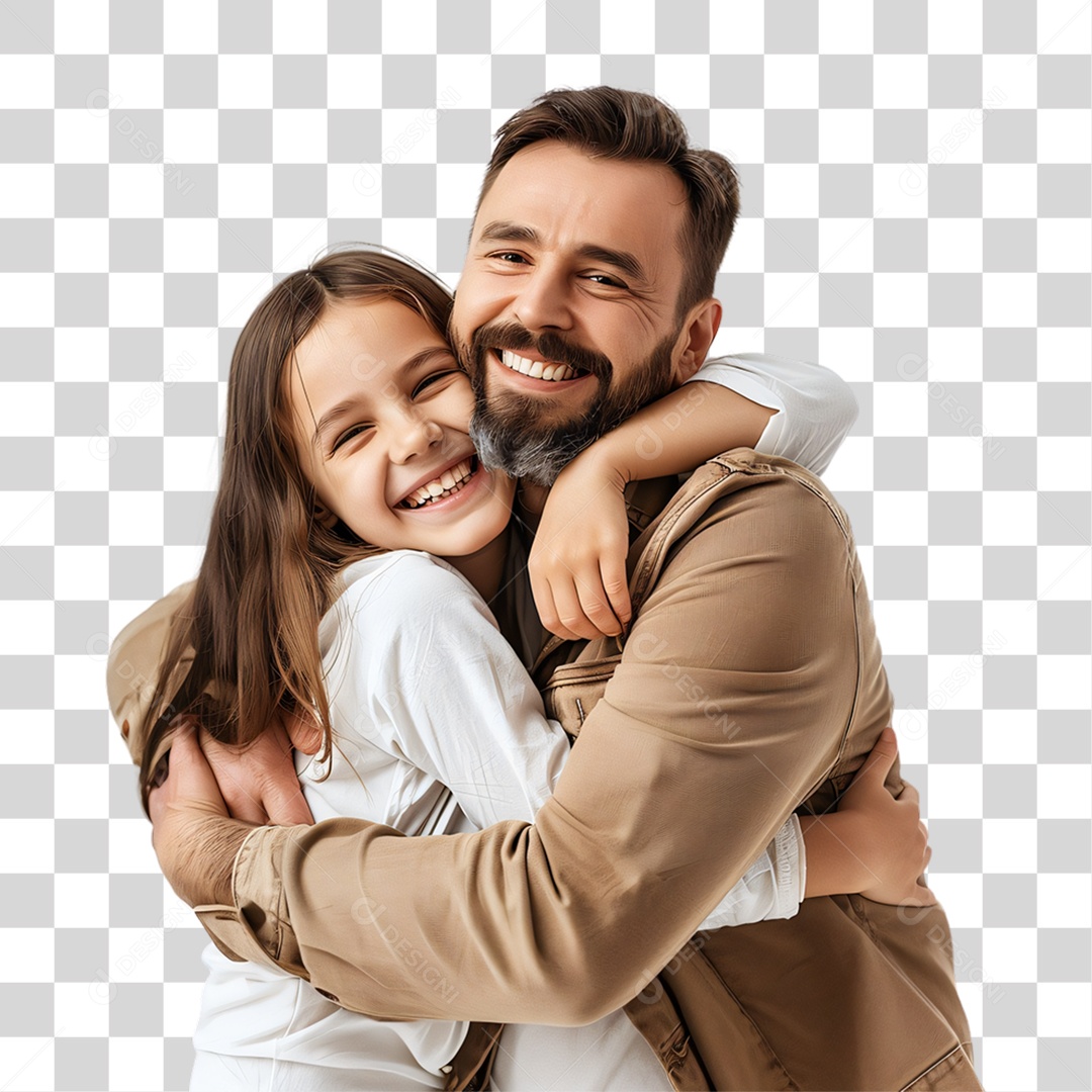 Pai e Filha Dia dos Pais PNG Transparente