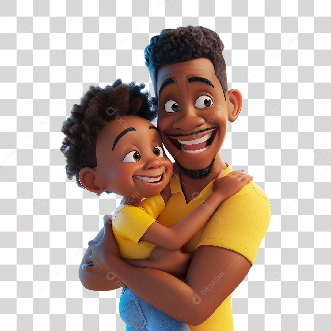 Pai e Filho Dia dos Pais PNG Transparente
