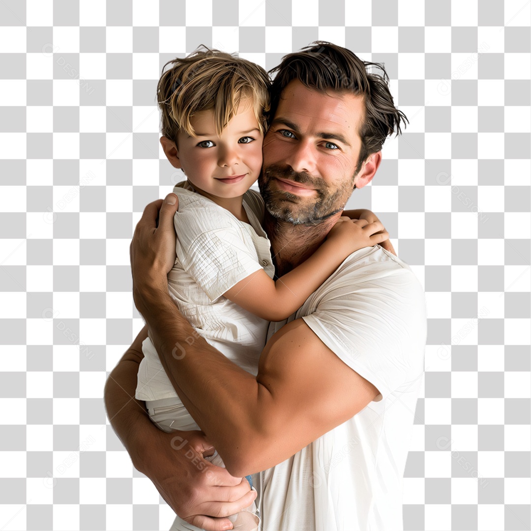 Pai e Filho Dia dos Pais PNG Transparente