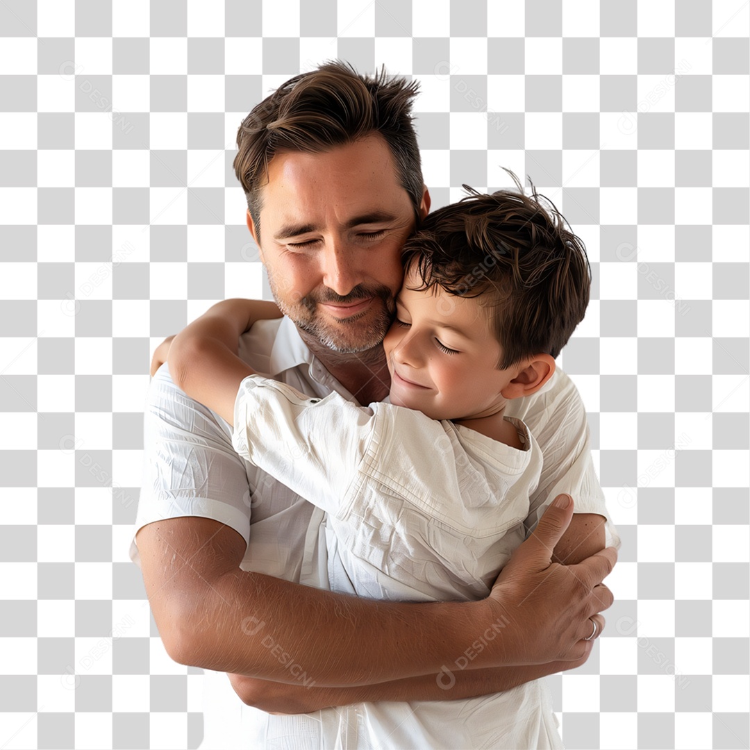 Pai e Filho Dia dos Pais PNG Transparente