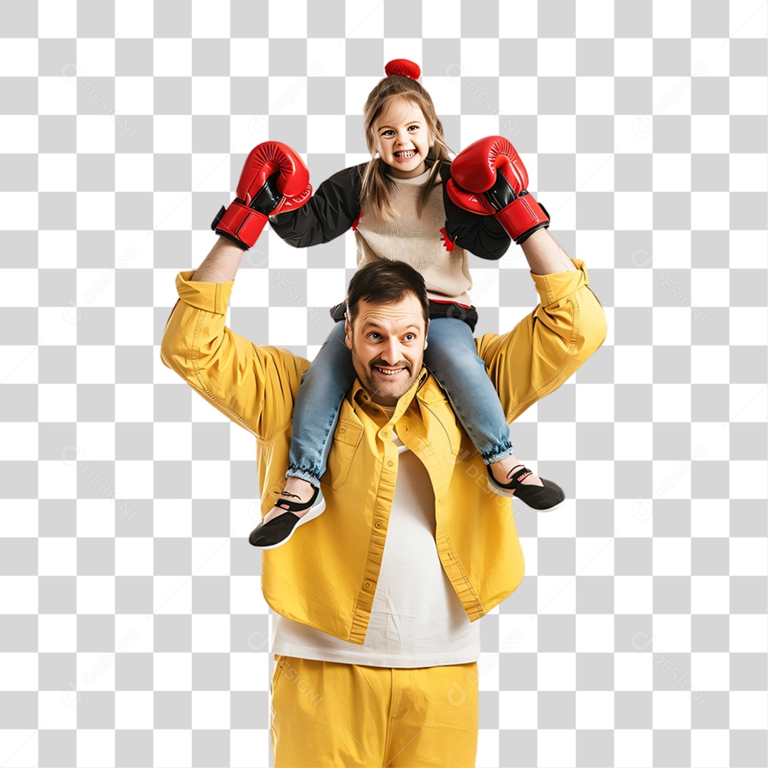 Pai e Filha Dia dos Pais PNG Transparente