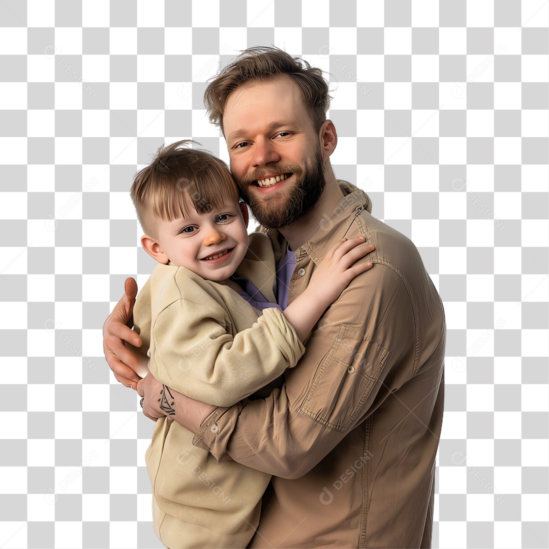 Pai e Filho Dia dos Pais PNG Transparente