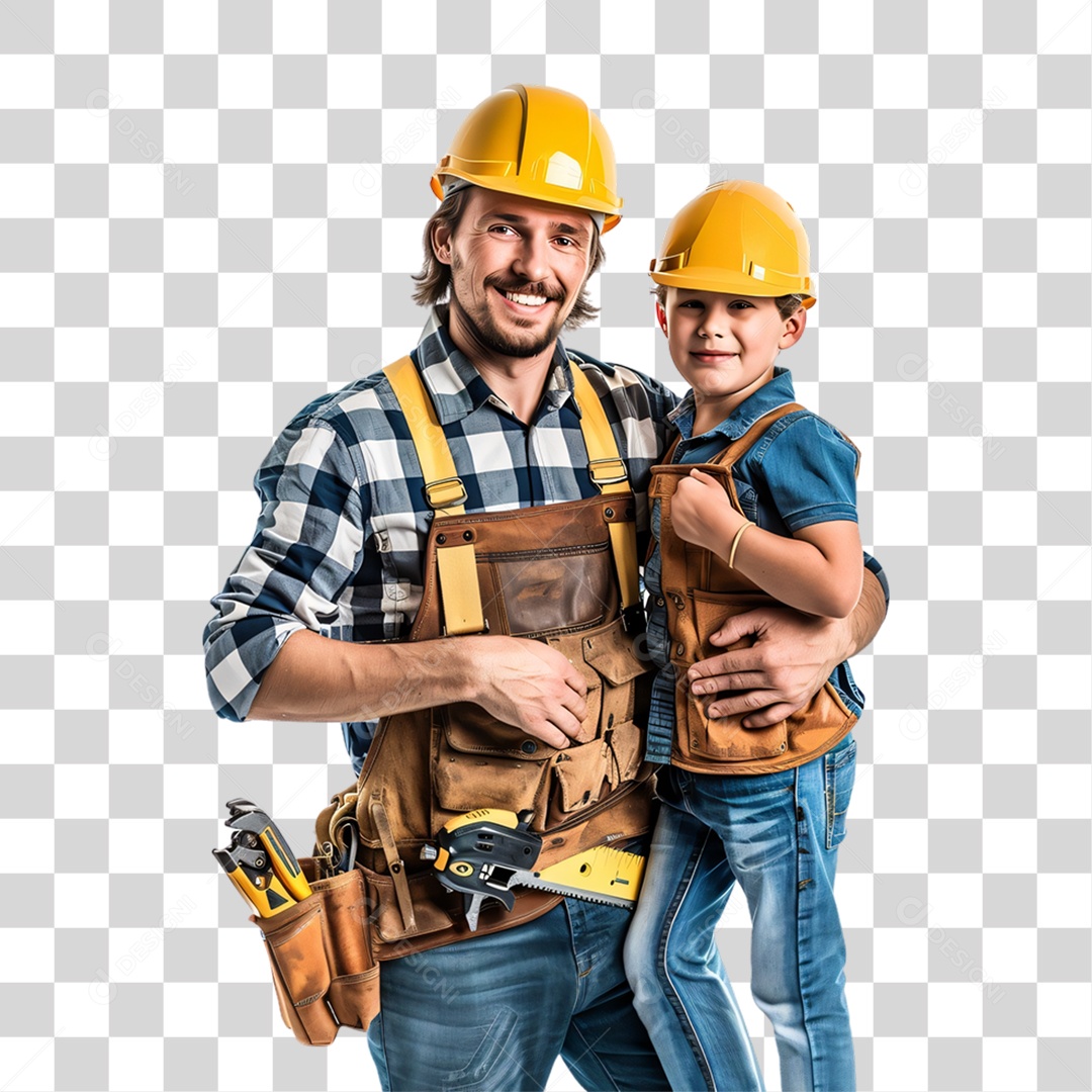 Pai e Filho Dia dos Pais PNG Transparente