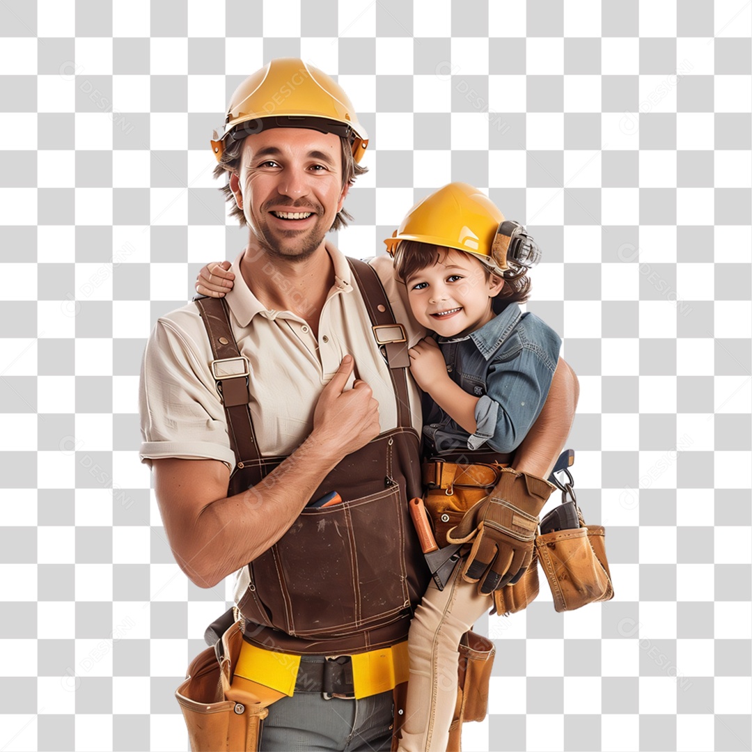 Pai e Filho Dia dos Pais PNG Transparente