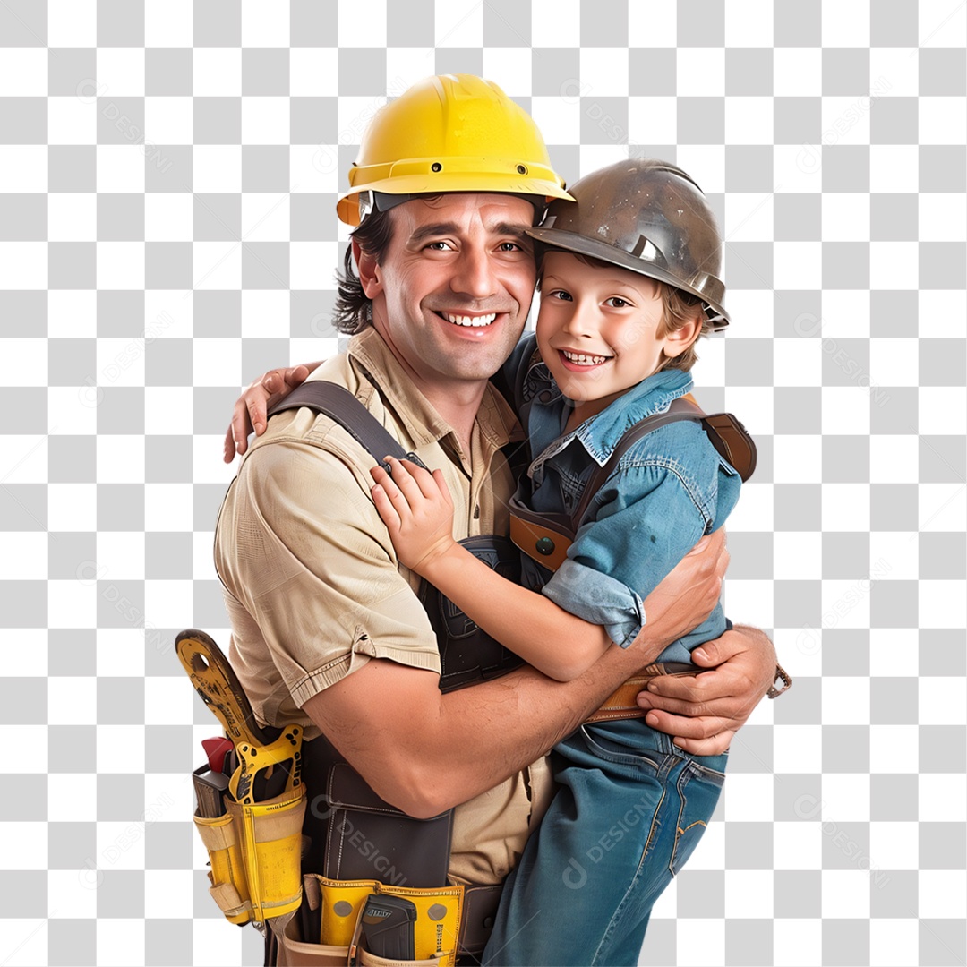 Pai e Filho Dia dos Pais PNG Transparente