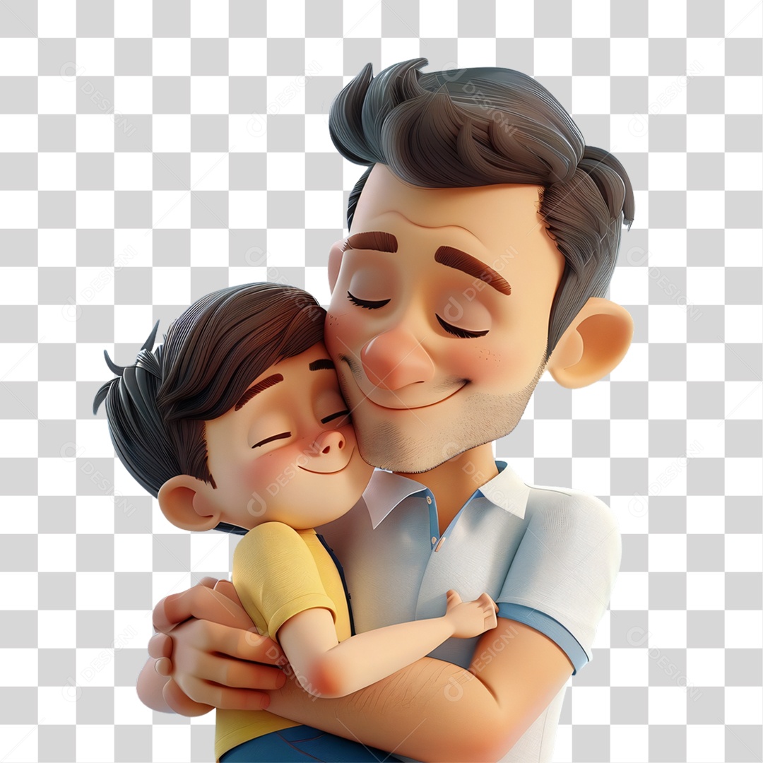 Pai e Filho Dia dos Pais PNG Transparente