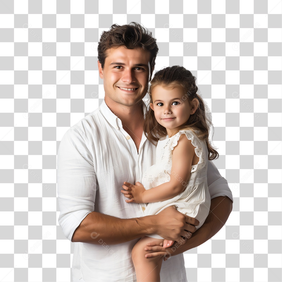 Pai e Filha Dia dos Pais PNG Transparente
