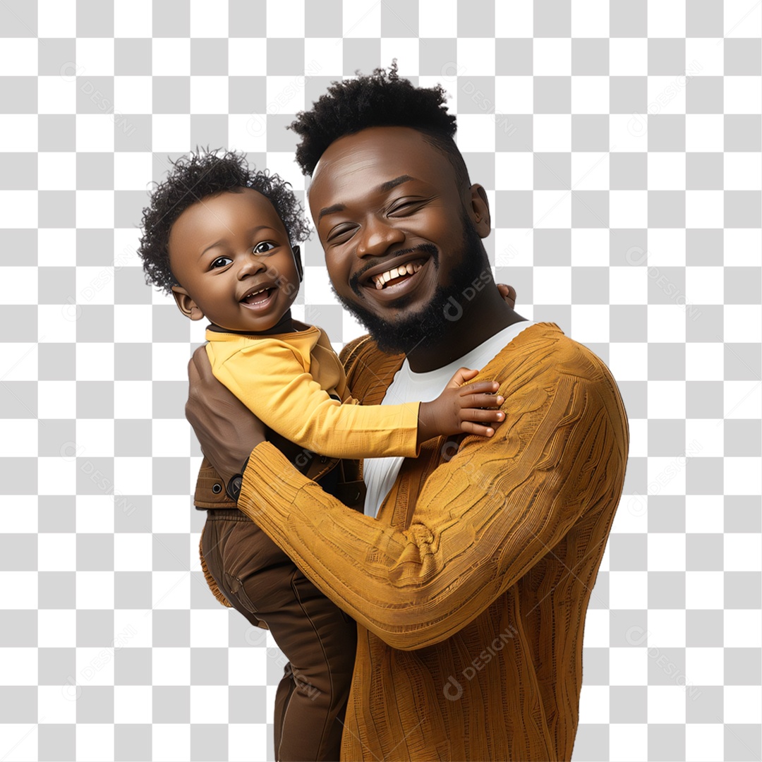 Pai e Filho Dia dos Pais PNG Transparente